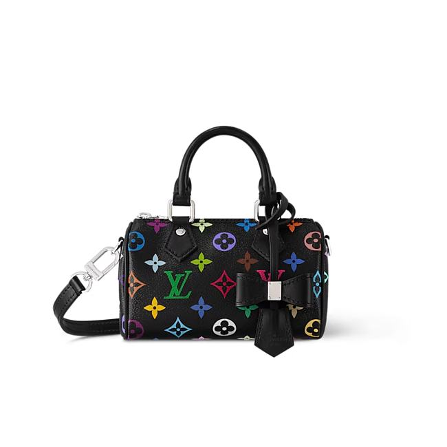 Louis Vuitton x Takashi Murakami Nano Speedy Black Multicolored 10 x 7.5 x 16 cm - 1
