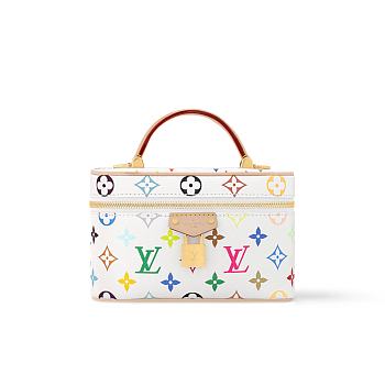 Louis Vuitton x Takashi Murakami Vanity Chain Pouch White Multicolored 11.5 x 6.5 x 19 cm