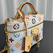 Louis Vuitton x Takashi Murakami Vanity Chain Pouch White Multicolored 11.5 x 6.5 x 19 cm - 3