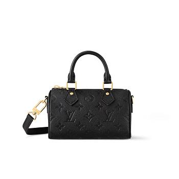 Louis Vuitton Speedy Nano Black 10 x 7.5 x 16 cm