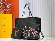 Louis Vuitton x Takashi Murakami Neverfull MM Black 28 x 14 x 31 cm - 4