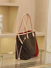 Louis Vuitton Neverfull Bandouliere MM Inside Out Monogram/Rouge Sari 28 x 14 x 31 cm - 4