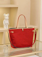 Louis Vuitton Neverfull Bandouliere MM Inside Out Monogram/Rouge Sari 28 x 14 x 31 cm - 5