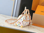 Louis Vuitton x Takashi Murakami Handbag East West White Multicolored 14 x 10 x 27 cm - 2