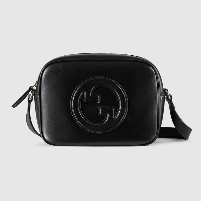 Gucci Blondie mini shoulder bag - Black smooth leather 21cm - 1
