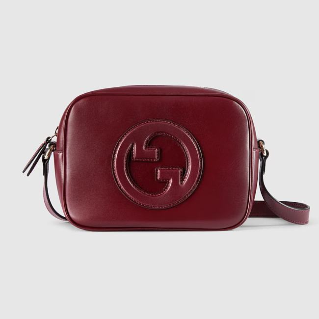 Gucci Blondie mini shoulder bag - Rosso Ancora red smooth leather 21cm - 1