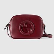 Gucci Blondie mini shoulder bag - Rosso Ancora red smooth leather 21cm - 1