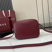 Gucci Blondie mini shoulder bag - Rosso Ancora red smooth leather 21cm - 4