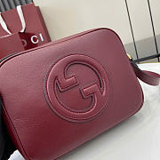 Gucci Blondie mini shoulder bag - Rosso Ancora red smooth leather 21cm - 2