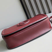 Gucci Blondie small top handle bag - Rosso Ancora red smooth leather 26cm - 6