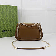Gucci Blondie small shoulder bag - Brown suede 26cm - 5