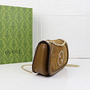 Gucci Blondie small shoulder bag - Brown suede 26cm - 4