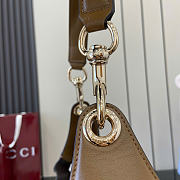 Gucci B small shoulder bag - Brown micro GG suede 41cm - 4
