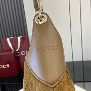 Gucci B small shoulder bag - Brown micro GG suede 41cm - 3