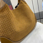 Gucci B small shoulder bag - Brown micro GG suede 41cm - 2