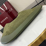 Gucci B small shoulder bag - Dark green micro GG suede 41cm - 2