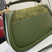 Gucci Blondie medium top handle bag - Dark green suede 32cm - 4