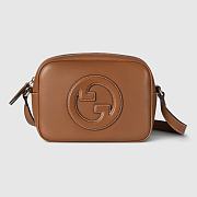Gucci Blondie mini shoulder bag - Brown smooth leather 21cm - 1