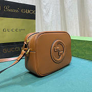 Gucci Blondie mini shoulder bag - Brown smooth leather 21cm - 4