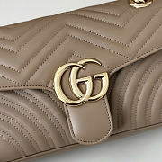 GG Marmont small shoulder bag - Taupe matelassé chevron leather 26cm - 6