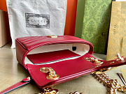 GG Marmont mini shoulder bag - Rosso Ancora matelassé chevron leather 22cm - 4