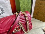 GG Marmont mini shoulder bag - Rosso Ancora matelassé chevron leather 22cm - 6