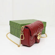 GG Marmont super mini bag - Rosso Ancora red matelassé chevron leather 16cm - 6