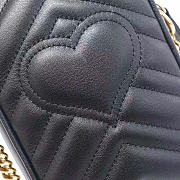 GG Marmont mini bag - lack matelassé chevron leather with a heart on the back 11cm - 6