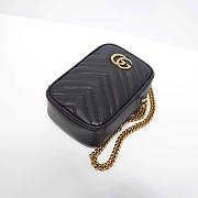 GG Marmont mini bag - lack matelassé chevron leather with a heart on the back 11cm - 5