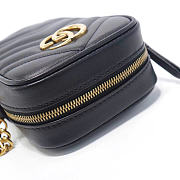 GG Marmont mini bag - lack matelassé chevron leather with a heart on the back 11cm - 3