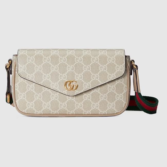 Gucci Ophidia mini bag - Beige and oatmeal GG Supreme canvas 22cm - 1