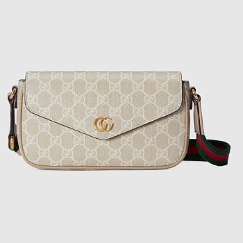 Gucci Ophidia mini bag - Beige and oatmeal GG Supreme canvas 22cm