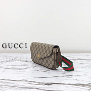 Gucci Ophidia mini bag - Beige and ebony GG Supreme canvas 22cm - 5