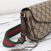 Gucci Ophidia mini bag - Beige and ebony GG Supreme canvas 22cm - 4