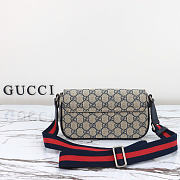 Gucci Ophidia mini bag - Beige and blue GG Supreme canvas 22cm - 3