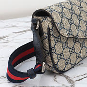 Gucci Ophidia mini bag - Beige and blue GG Supreme canvas 22cm - 2