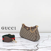 Gucci Ophidia small shoulder bag - Beige and dark brown GG Supreme canvas 25cm - 5