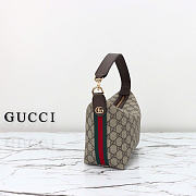 Gucci Ophidia super mini shoulder bag - Beige and ebony GG Supreme canvas 20cm - 2
