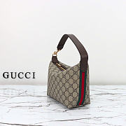 Gucci Ophidia super mini shoulder bag - Beige and ebony GG Supreme canvas 20cm - 3