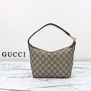 Gucci Ophidia super mini shoulder bag - Beige and ebony GG Supreme canvas 20cm - 4