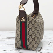 Gucci Ophidia super mini shoulder bag - Beige and ebony GG Supreme canvas 20cm - 5