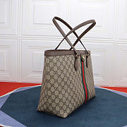 Gucci Ophidia medium tote bag - Beige/dark brown GG Supreme canvas, and brown leather trim 38cm - 3