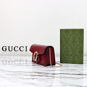 Gucci Dionysus super mini bag - Rosso Ancora red patent leather 17cm - 5