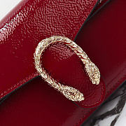 Gucci Dionysus super mini bag - Rosso Ancora red patent leather 17cm - 2