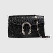 Gucci Dionysus super mini bag - Black metal-free tanned leather 16cm - 1