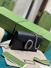 Gucci Dionysus super mini bag - Black metal-free tanned leather 16cm - 4
