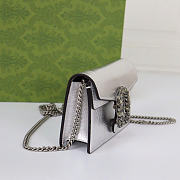 Gucci Dionysus super mini bag - Silver lamé leather 16cm - 6