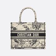 Medium Dior Book Tote Latte and Black Dior Zodiac Embroidery 36 x 27.5 x 16.5 cm - 1
