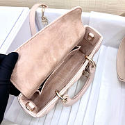 Small Lady D-Joy Bag Powder Pink Cannage Lambskin 22 x 11.5 x 6 cm - 4