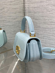 Dior Small 30 Montaigne Avenue Top Handle Bag Pale Blue Patent Calfskin - 4